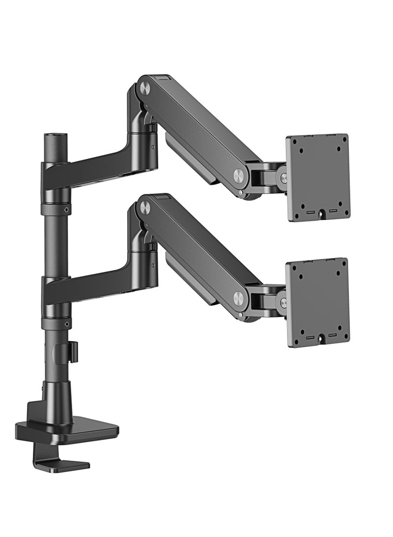 سكيل تك SH81 C024P ذراع شاشة مزدوج عالي التحمل مثبت على عمود، مزود بنابض غاز، مناسب للشاشات من 17 إلى 49 بوصة، ومتوافق مع معايير VESA 100x100، وسعة تحميل 20 كجم - أسود - Image 3